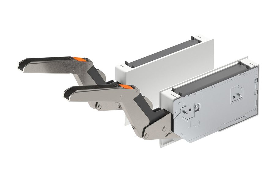 A lift-up stay mechanism for an up-opening flap door